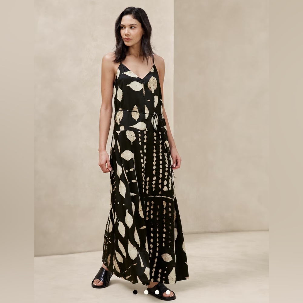 Banana Republic tie waist maxi dress,  Small petit NWT